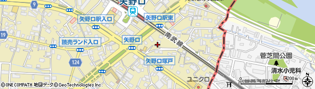 東京都稲城市矢野口328周辺の地図