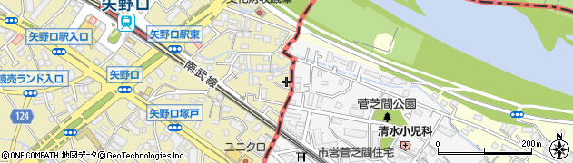 東京都稲城市矢野口431周辺の地図