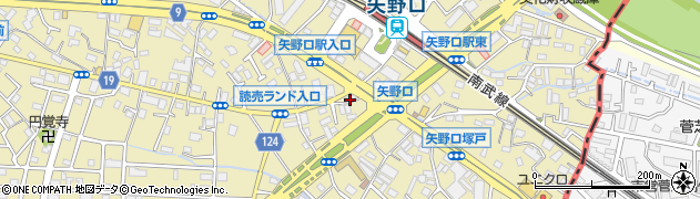 東京都稲城市矢野口696周辺の地図