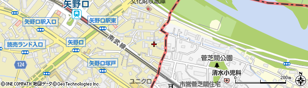 東京都稲城市矢野口426周辺の地図