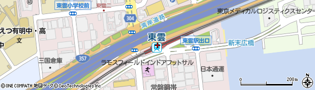 東雲駅周辺の地図