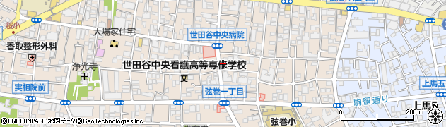 セブンイレブン世田谷中央病院前店周辺の地図