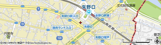 東京都稲城市矢野口224周辺の地図