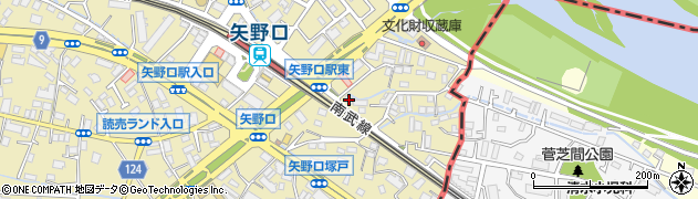 東京都稲城市矢野口338周辺の地図