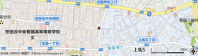 男爵世田谷店周辺の地図