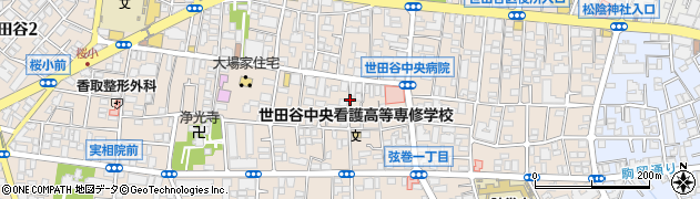 東京都世田谷区世田谷1丁目周辺の地図