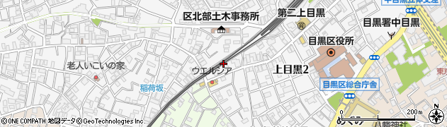 東京都目黒区上目黒2丁目43周辺の地図