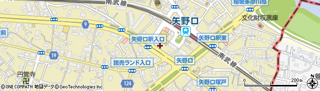 東京都稲城市矢野口215周辺の地図