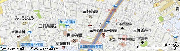 東京都世田谷区三軒茶屋周辺の地図