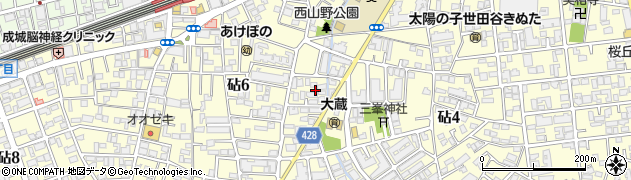 東京都世田谷区砧6丁目3周辺の地図