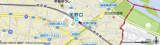 東京都稲城市矢野口299周辺の地図