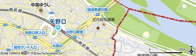 東京都稲城市矢野口383周辺の地図