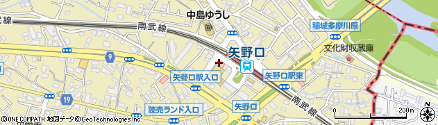 東京都稲城市矢野口313周辺の地図