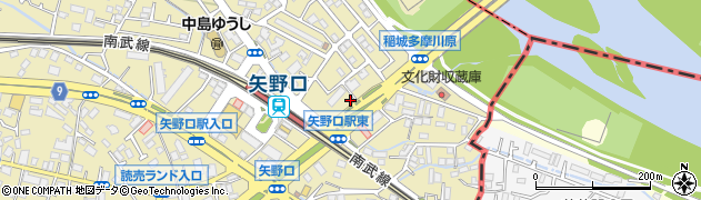 東京都稲城市矢野口377周辺の地図