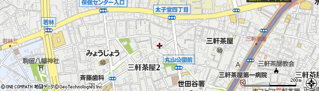 東京都世田谷区三軒茶屋2丁目周辺の地図