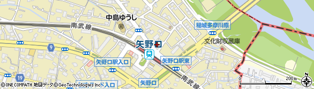東京都稲城市矢野口363周辺の地図