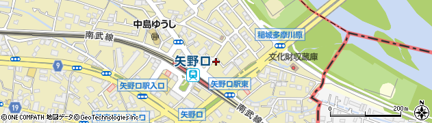 東京都稲城市矢野口369周辺の地図