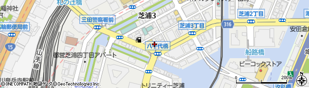 吉野家 田町駅芝浦店周辺の地図