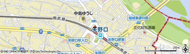 東京都稲城市矢野口286周辺の地図