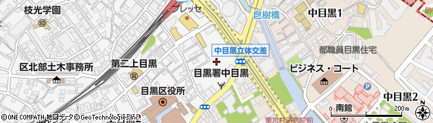 東京都目黒区上目黒2丁目9周辺の地図