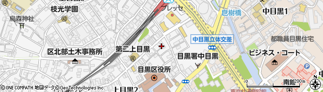 東京都目黒区上目黒2丁目12周辺の地図