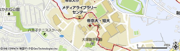 帝京大学短期大学　管理室周辺の地図