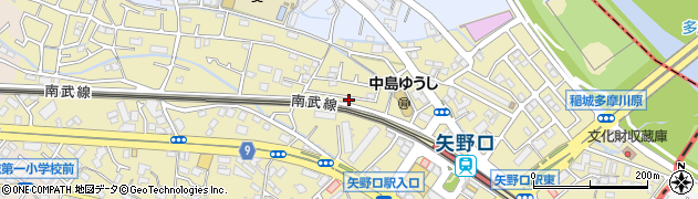 東京都稲城市矢野口181周辺の地図