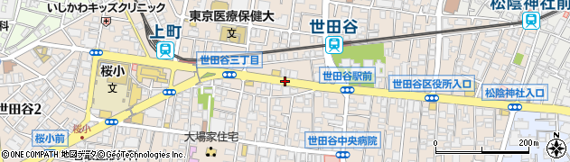 世田谷駅前周辺の地図