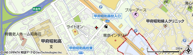 スーパーホテル甲府昭和インター周辺の地図
