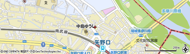東京都稲城市矢野口249周辺の地図
