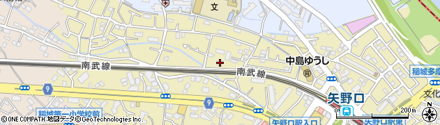 東京都稲城市矢野口129周辺の地図