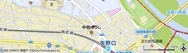 東京都稲城市矢野口260-1周辺の地図