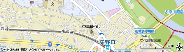 東京都稲城市矢野口260周辺の地図