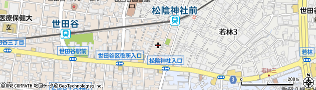 東京都世田谷区世田谷4丁目3周辺の地図