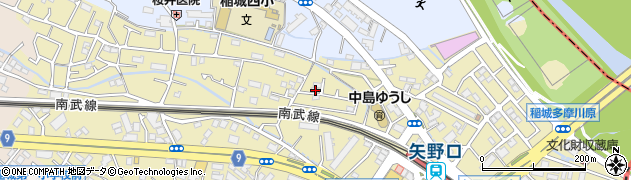 東京都稲城市矢野口167周辺の地図