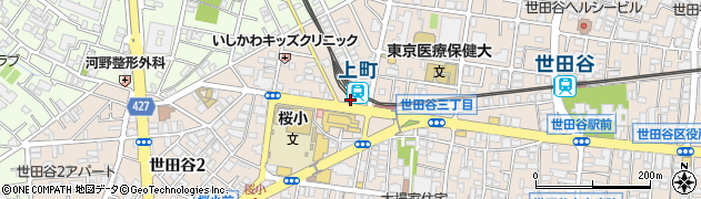 上町駅周辺の地図