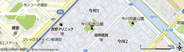 今川記念公園周辺の地図