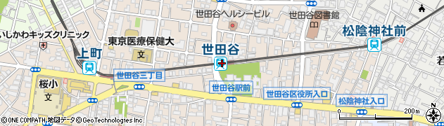 東京都世田谷区周辺の地図