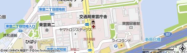 東京都江東区東雲周辺の地図
