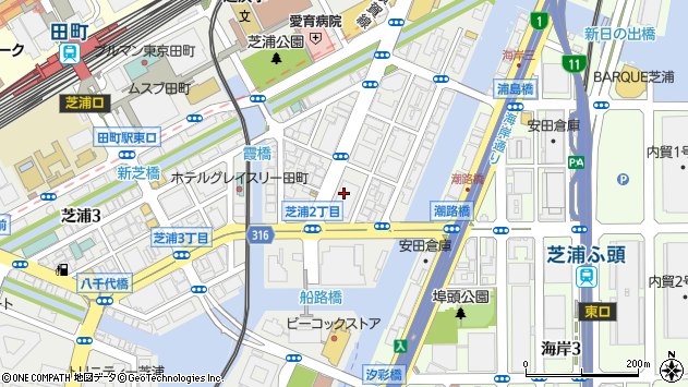 〒108-0023 東京都港区芝浦２丁目の地図