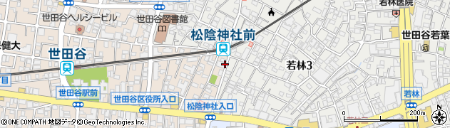 セブンイレブン世田谷松陰神社通り店周辺の地図