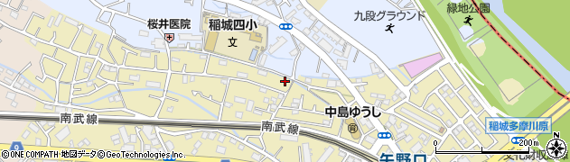 東京都稲城市矢野口162周辺の地図