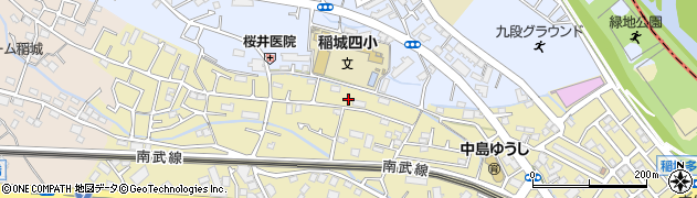 東京都稲城市矢野口121周辺の地図