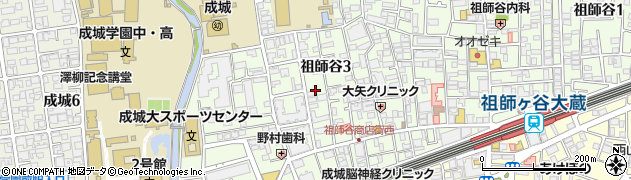 東京都世田谷区祖師谷3丁目22周辺の地図