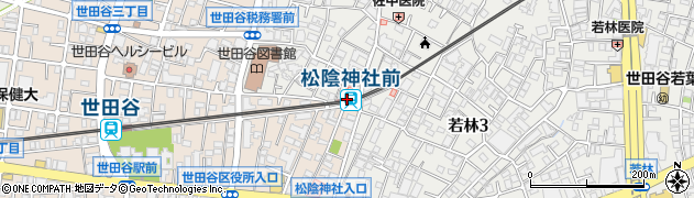 松陰神社前駅周辺の地図