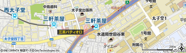 三軒茶屋駅周辺の地図