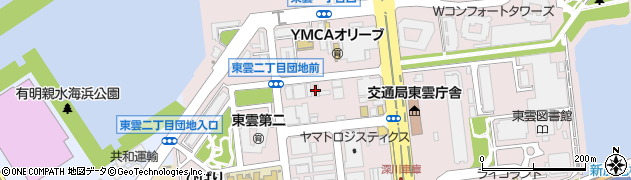 三ッ和東雲製麺工場周辺の地図