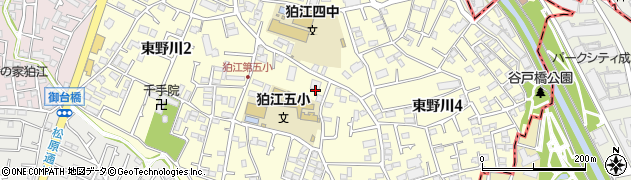 東京都狛江市東野川周辺の地図