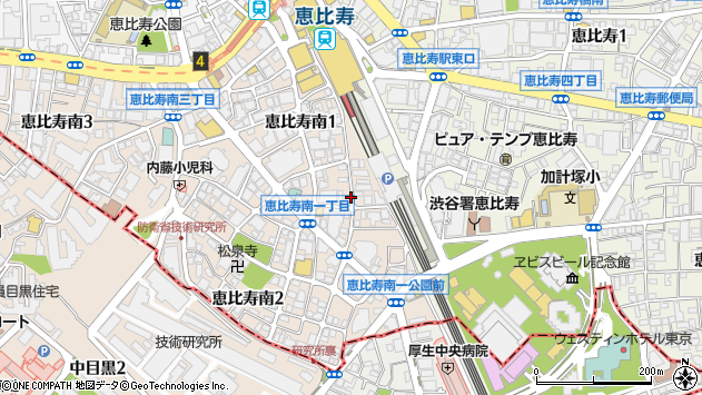 〒150-0022 東京都渋谷区恵比寿南の地図
