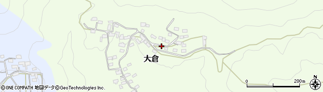 山梨県上野原市大倉周辺の地図